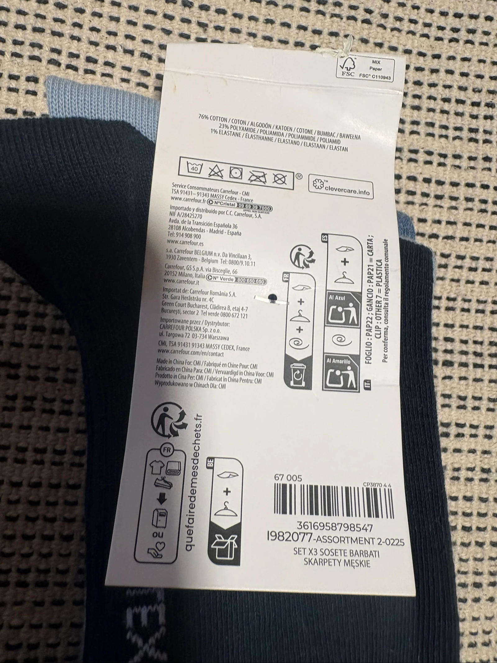 Pack 3 pares meias homem TEX novas tamanho 43/46 azul marinho celeste casual chaussettes socks (~b) – photo 4